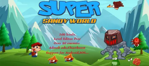Super Sandy World complete game + LEVEL EDITOR